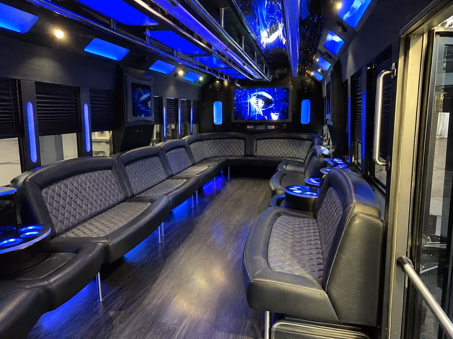 chino hills 28 passenger party bus interior