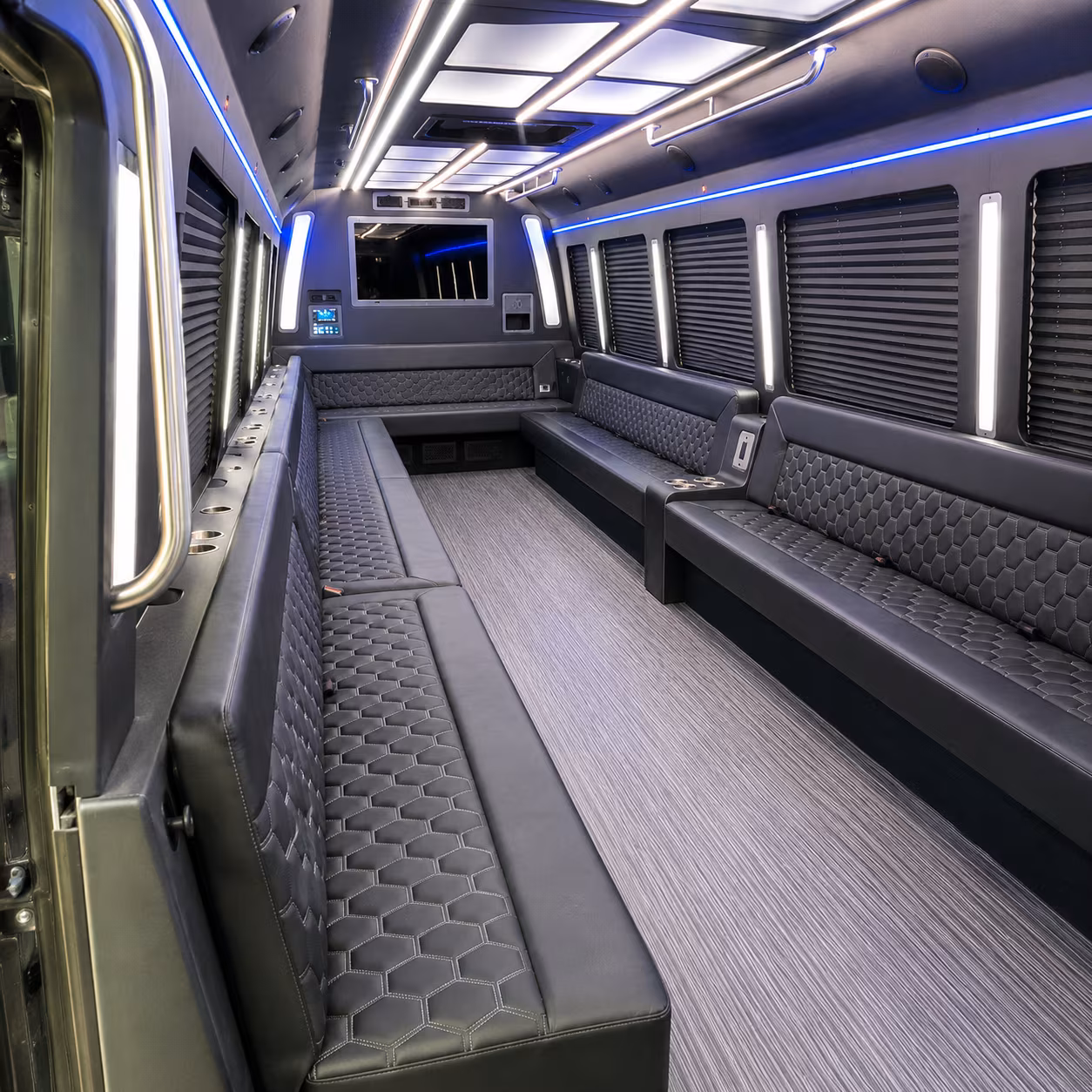 chino hills 40 passenger party bus interior