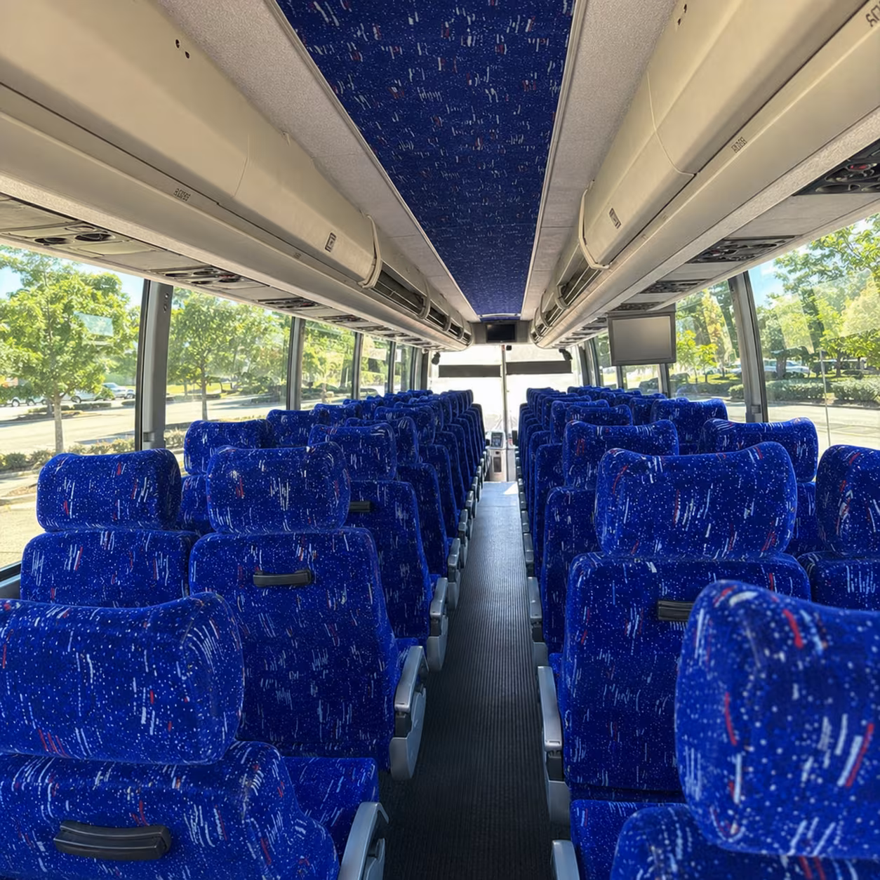 chino hills 56 passenger charter bus inside