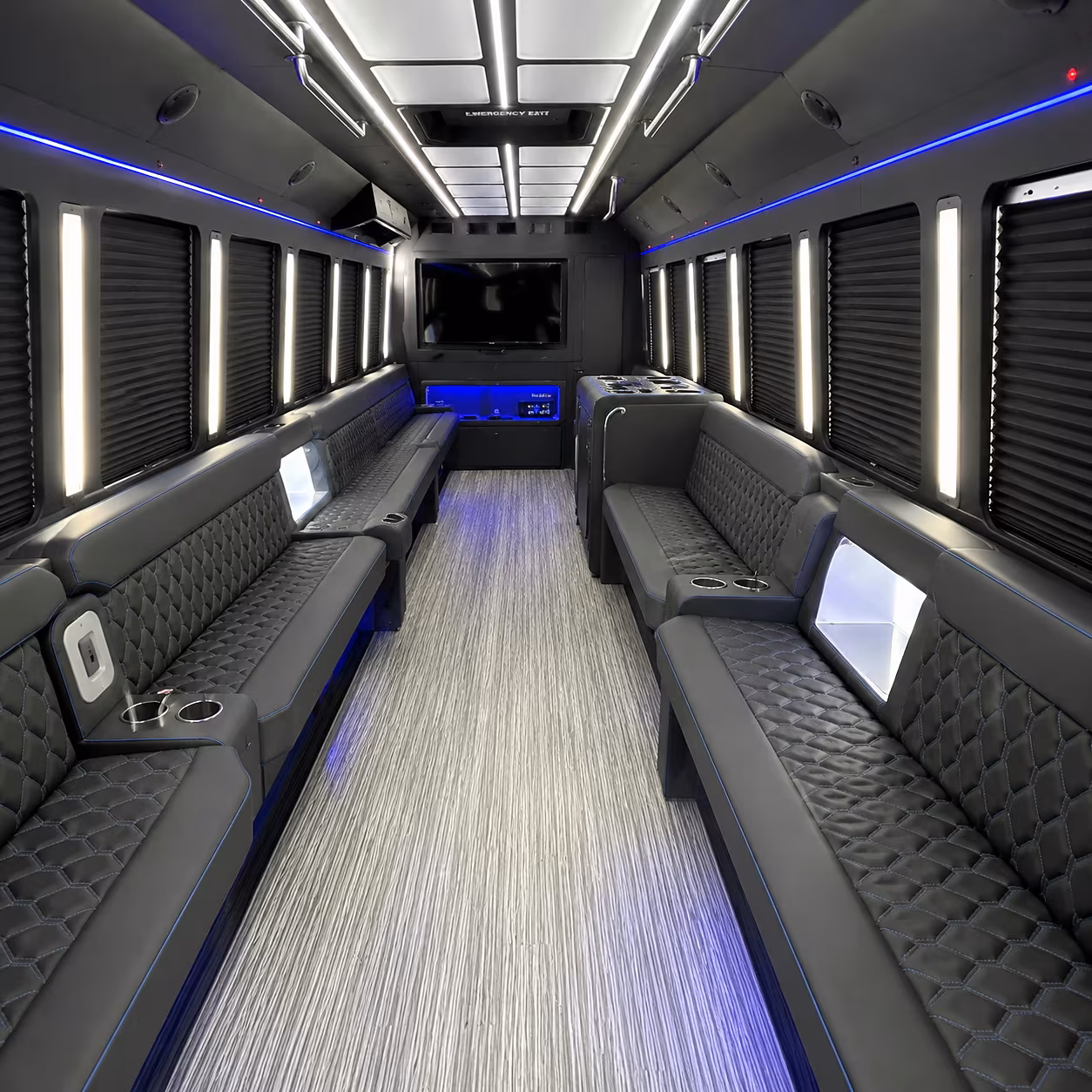 chino hills party bus rental interior