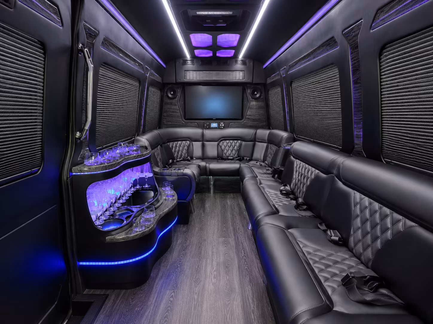 chino hills sprinter limousine inside